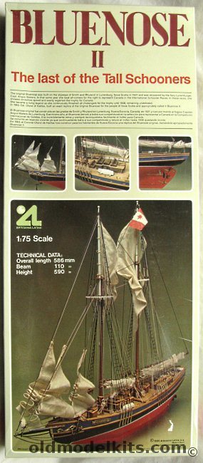 Artesania Latina 1/75 Bluenose II - Wood and Metal Plank-On-Frame Ship Kit, 20500 plastic model kit